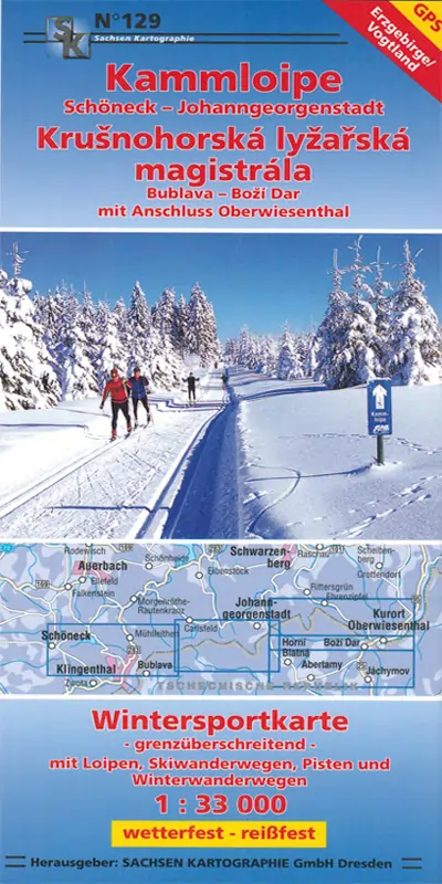 Skiwanderkarte Kammloipe Erzgebirge