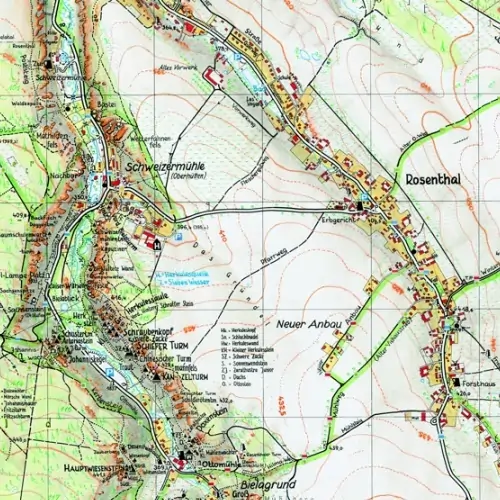 Wanderkarte Bielatal Detail 1