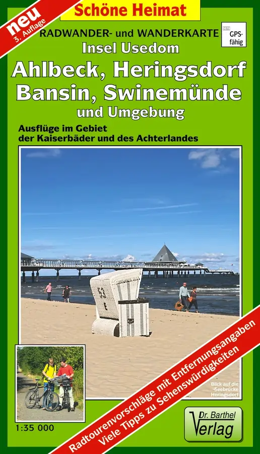 Wanderkarte Insel Usedom mit Ahlbeck