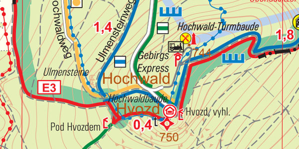 Wanderkarte Lausitzer Gebirge / Lužické hory / Nr. 25