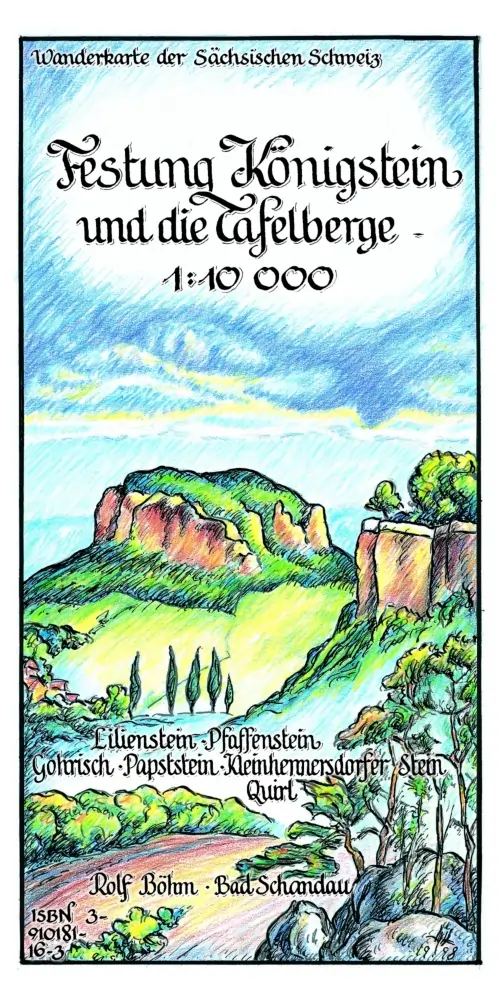 Festung Königstein Böhm-Wanderkarte