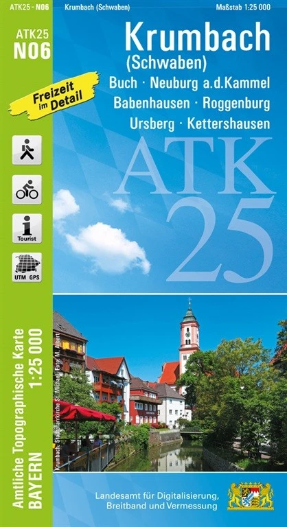 Wander-, Radkarte Krumbach in Schwaben