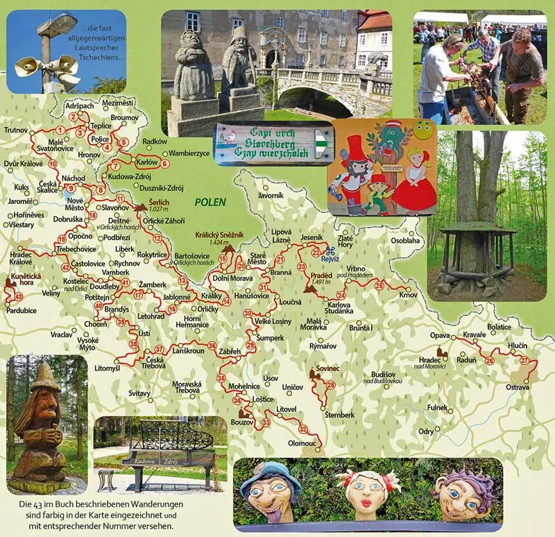 Adersbacher-Felsenstadt Karte