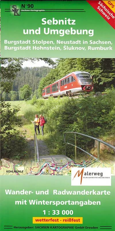 Wanderkarte Sebnitz und Umgebung