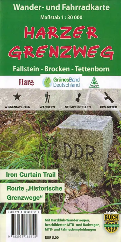 Wanderkarte Harzer-Grenzweg vom Schmidt-Buch-Verlag