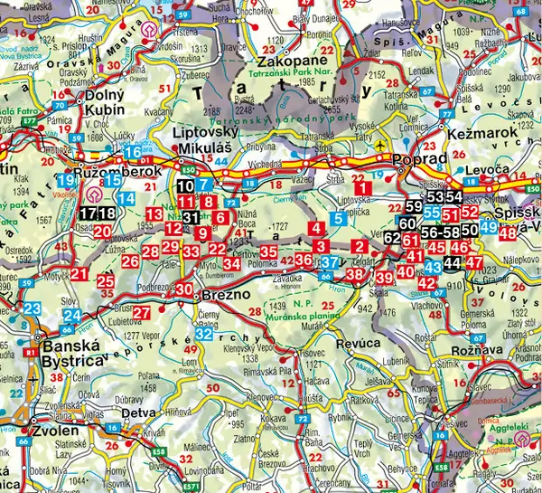 Niedere Tatra Rother-Bergverlag Detail