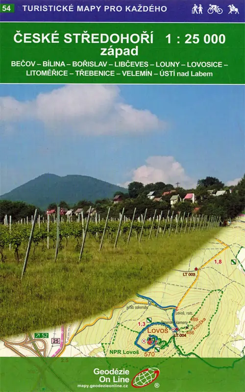 Wanderkarte Boehm Mittelgebirge West