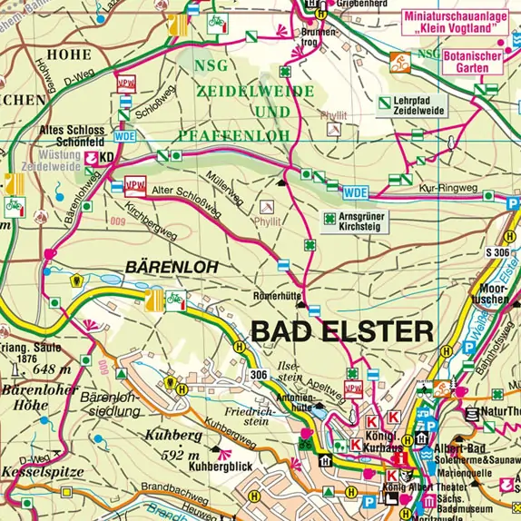 Wanderkarte Baederregion Detail 1